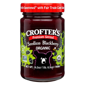 Crofter's - Organic Blackberry Seedless Fruit Spread, 16.5oz  | Pack of 6