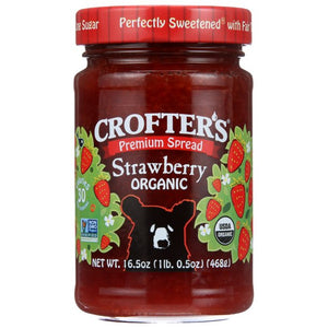 Crofter's - Organic Fruit Spread Strawberry, 16.5oz | Pack of 6