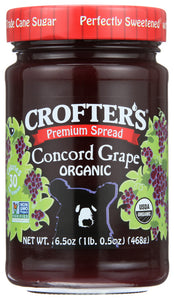 Crofter's - Organic Premium Spread Concord Grape, 16.5oz | Pack of 6