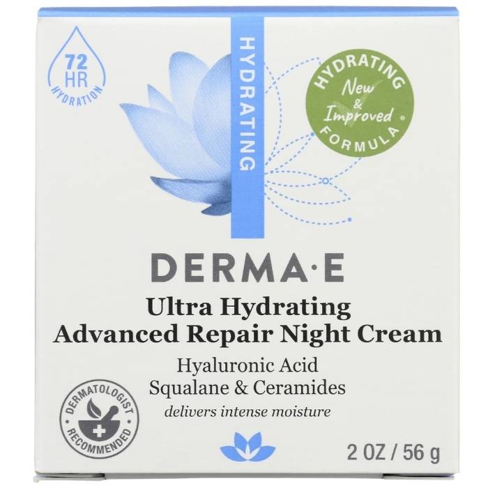 DERMA E - Ultra Hydrating Advanced Repair Night Cream, 2oz - front