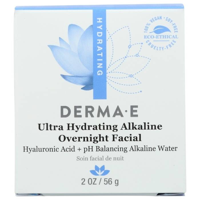 DERMA E - Ultra Hydrating Alkaline Overnight Facial, 2oz - front