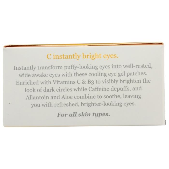 DERMA E - Vitamin C Bright Eyes Hydro Gel Patches, 3oz - back