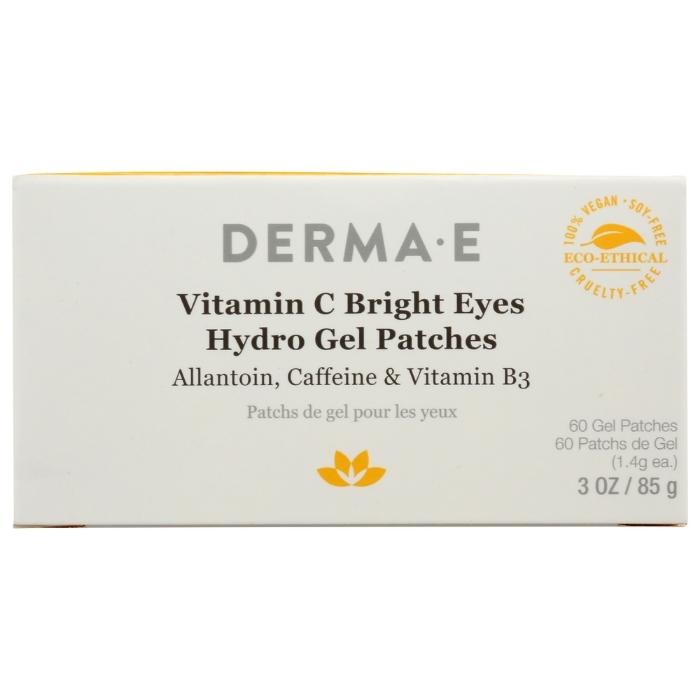 DERMA E - Vitamin C Bright Eyes Hydro Gel Patches, 3oz - front