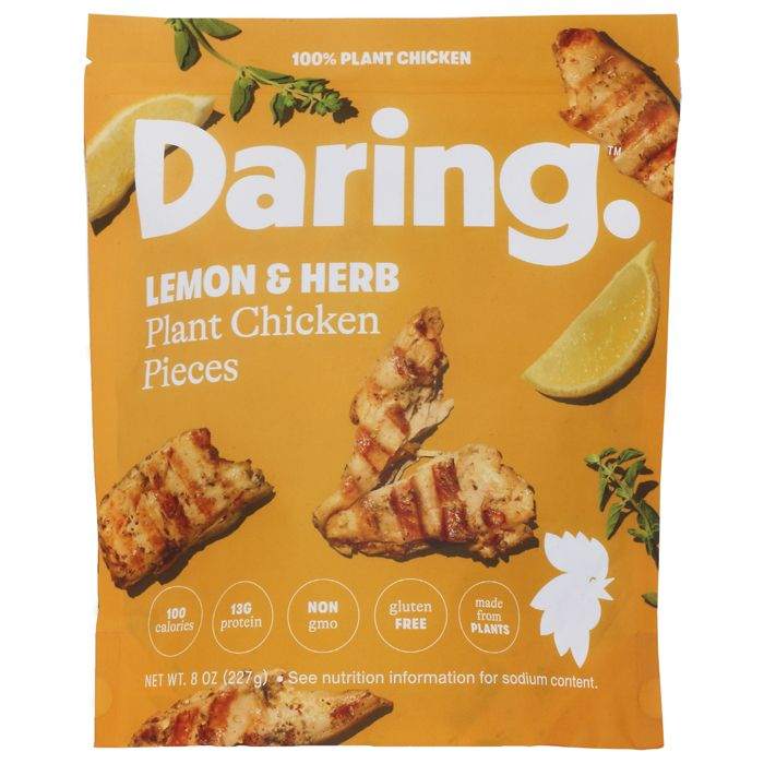 Daring - Plant-Based Chicken Pieces Lemon & Herb, 8 oz