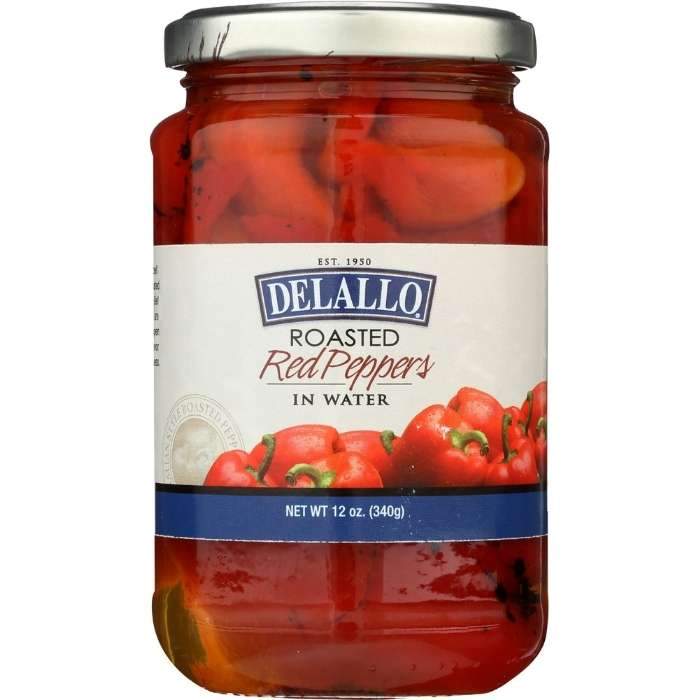 DeLallo - Roasted Red Peppers, 12oz- Front