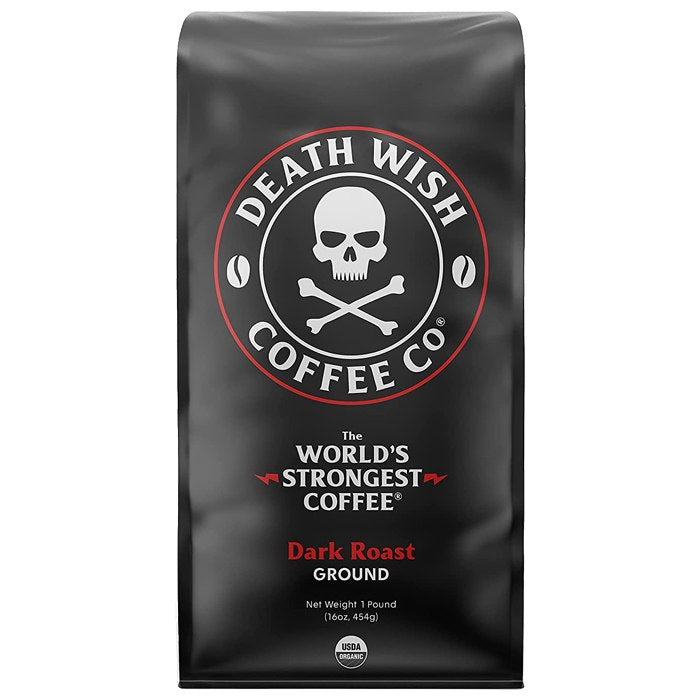 Death Wish Coffee - The World's Strongest Coffee Dark Roast Ground, 16 oz