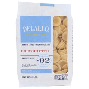 Delallo - Pasta Orecchiette #92, 16oz