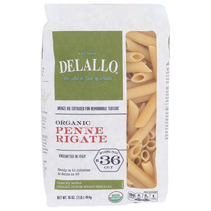 Delallo - Pasta Semolina Penne Rigati, 16oz
