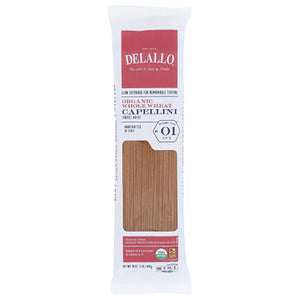 Delallo - Pasta Whole Wheat Capellini, 16oz