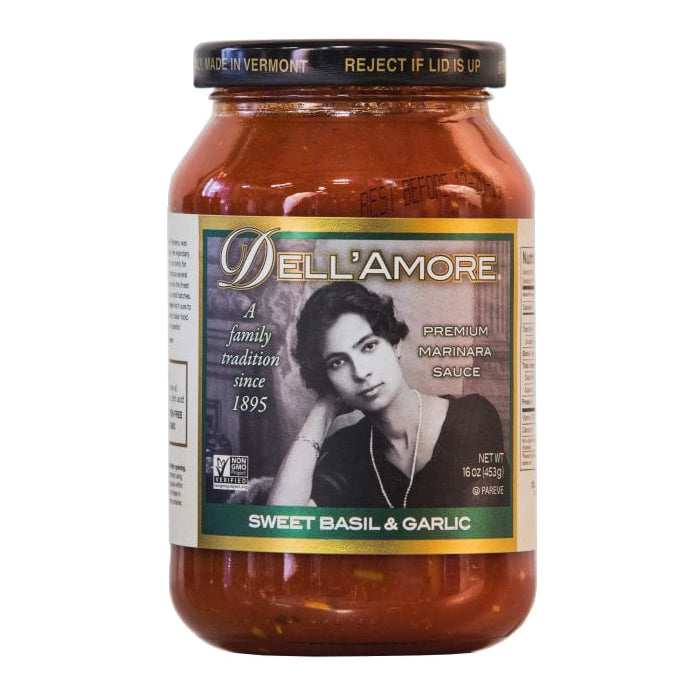 Dell'Amore - Premium Marinara Sauces - Sweet Basil & Garlic, 16oz