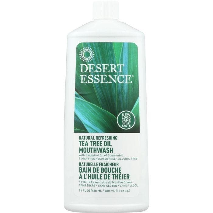 Desert Essence - Tea Tree Oil Mouthwash, 16oz - front