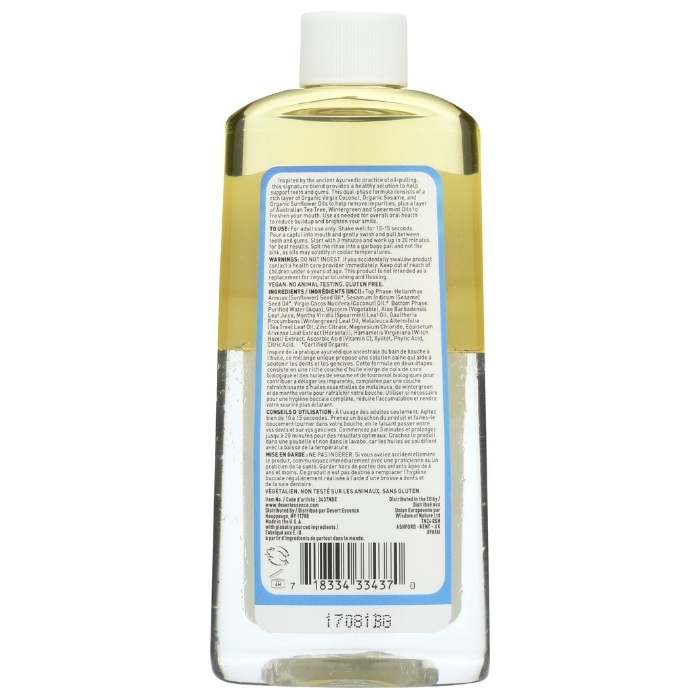 Desert Essence - Coconut Oil Dual Phase Pulling Rinse, 8 fl oz - back
