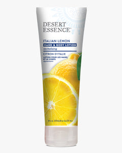 Desert Essence, Hand & Body Lotion Italian Lemon, 8 Oz | Pack of 3