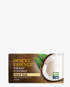 Desert Essence, Soap Bar, Creamy Coconut, 5 oz | Pack of 3