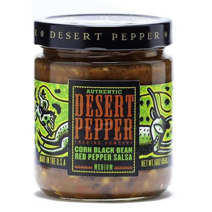 Desert Pepper - Corn Black Bean Red Pepper Salsa, 16oz - front