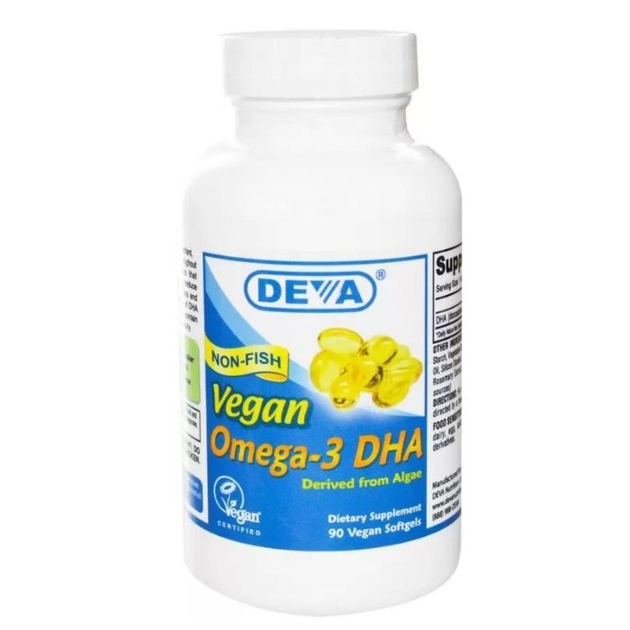 Deva - Omega-3 DHA, 90 Tablets - front