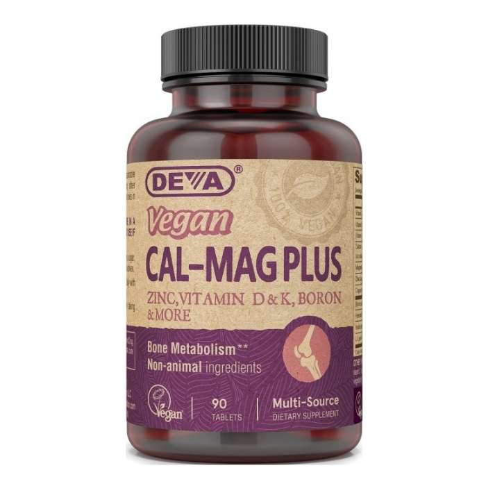 Deva - Vegan Calcium-Magnesium Plus, 90 Tablets - front