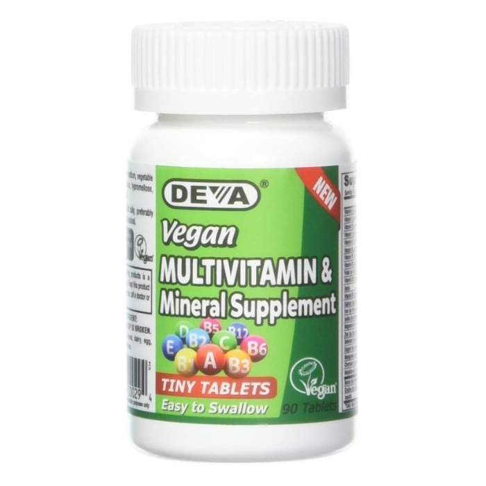 Deva - Vegan Multivitamins Mineral Supplement, 90 Tiny Tablets - front