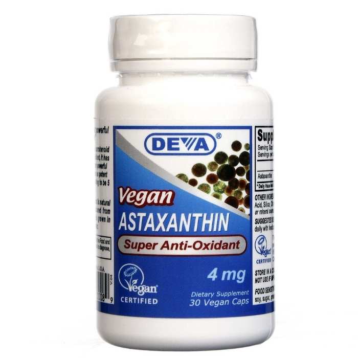Deva - Vegan Super Anti-Oxidant Astaxanthin, 30 Capsules - front