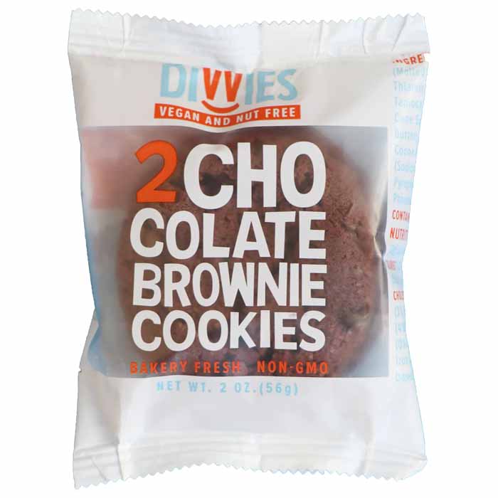 Divvies - Cookies - Chocolate Brownie, 2pk