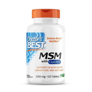Doctor's Best - Best MSM 1500mg, 120 Tablets