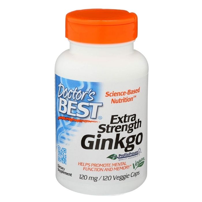 Doctor's Best - Extra Strength Ginkgo 120mg, 120 capsules - front