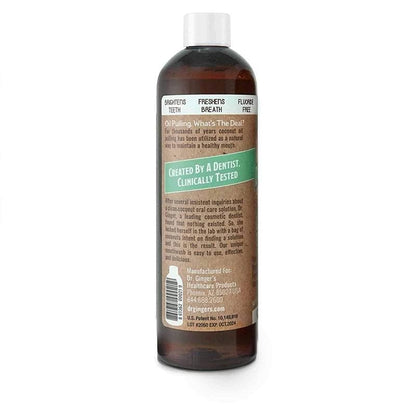861362000219 - dr gingers coconut oil mouthwash back 1
