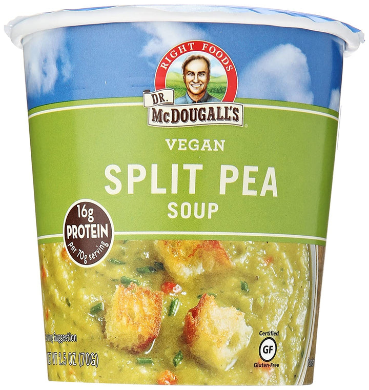 Dr. McDougall's Vegan Split Pea Soup 2.5 Oz
 | Pack of 6 - PlantX US