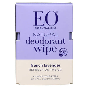 EO - Deoderant Wipes Lavender, 6 Pack