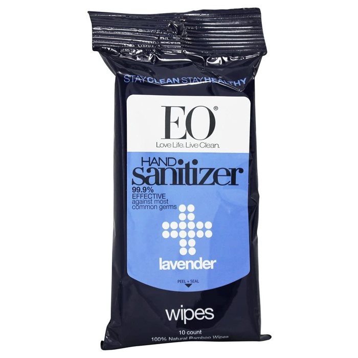 EO - Hand Sanitizer Wipes Lavender, 10 pack
