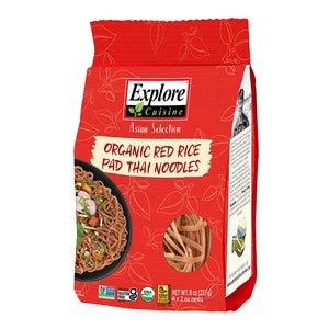 EXPLORE CUISINE: Red Rice Pad Thai Noodles, 8 oz 
 | Pack of 6