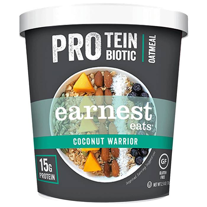 Earnest Eats - Protein-Probiotic Oatmeal Cups Coconut Warrior, 2.5 oz