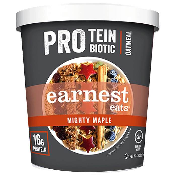 Earnest Eats - Protein-Probiotic Oatmeal Cups Mighty Maple, 2.5 oz