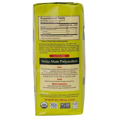 Eco Tea - Yerba Mate Loose Tea, 16oz - back