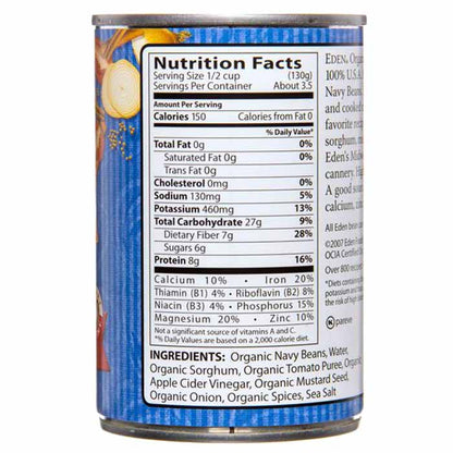 Eden Foods - Organic Baked Beans with Sorghum & Mustard, 15oz - back