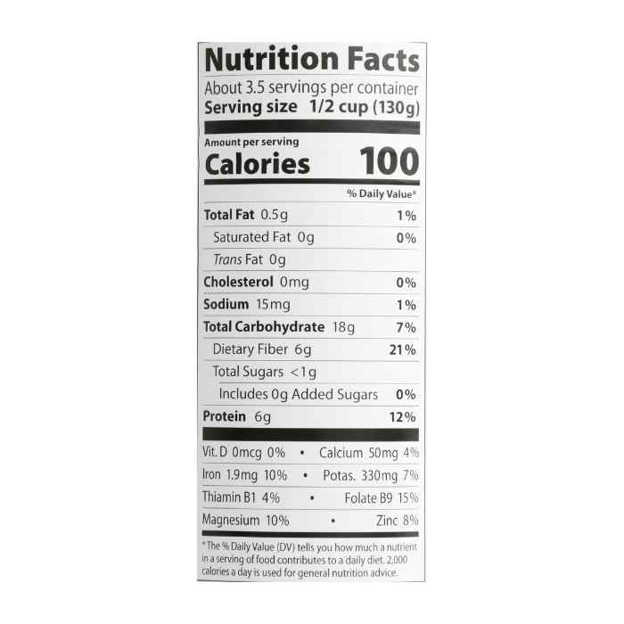 Eden Foods - Organic Pinto Beans - 15 Oz - Nutrition Facts