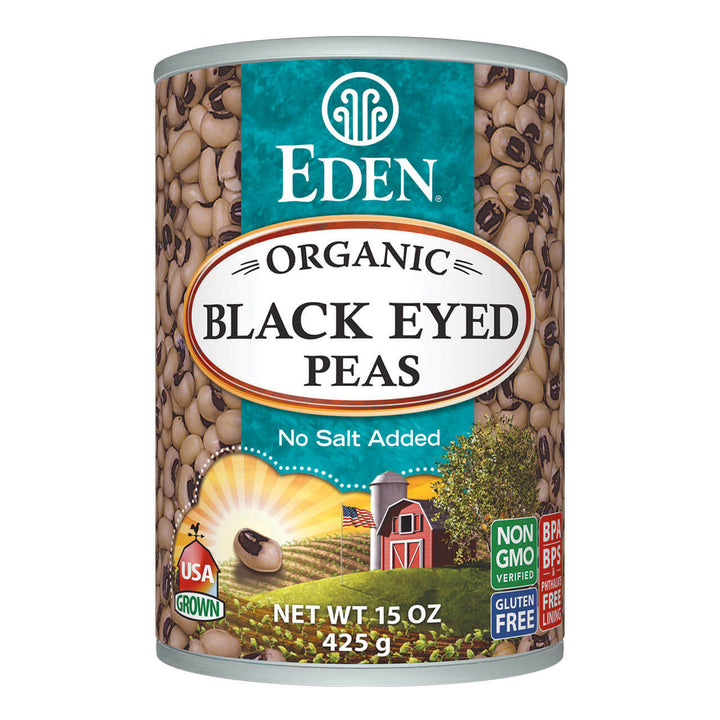 Eden Foods Organic Black Eyed Peas, 15 oz
 | Pack of 12 - PlantX US