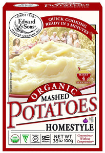 Edward & Sons Organic Mashed Potatoes Home Style, 3.5 oz
 | Pack of 6
