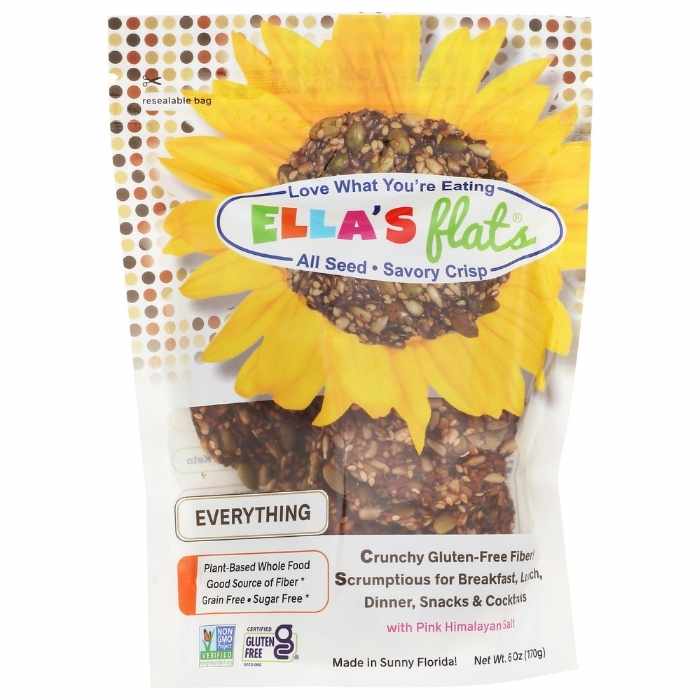 Ella's Flats - All Seed Savory Crisps, 6oz - Everything