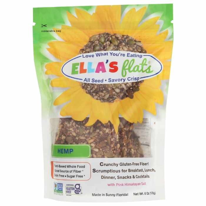 Ella's Flats - All Seed Savory Crisps, 6oz - Hemp