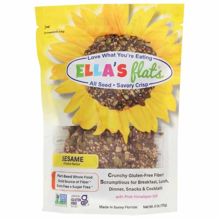Ella's Flats - All Seed Savory Crisps, 6oz - Seame