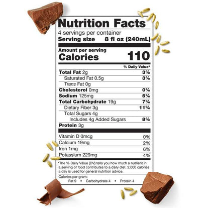 Elmhurst - Oat Milk Chocolate, 32 oz - back