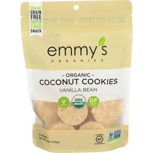 Emmy's Organics - Coconut Cookies Vanilla Bean, 6oz
 | Pack of 8