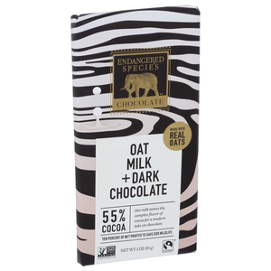 Endangered Species Bar Oat Milk Dark chocolate alate, 3 oz
 | Pack of 12