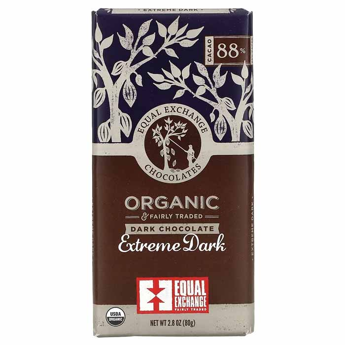Equal Exchange - Organic Dark Chocolate -Extreme Dark (88%), 2.8oz