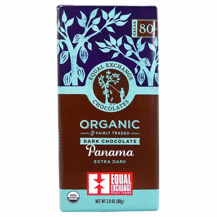 Equal Exchange - Organic Dark Chocolate - Panama Extra Dark (80%), 2.8oz