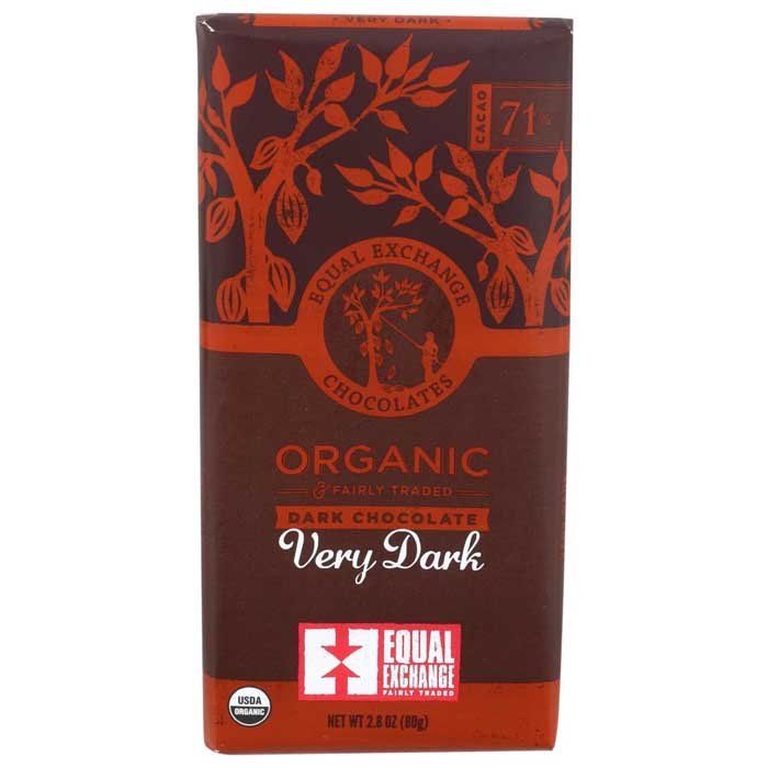 Equal Exchange - Organic Dark Chocolate -Very Dark (71%), 2.8oz