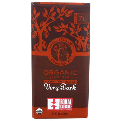 Equal Exchange - Organic Dark Chocolate -Very Dark (71%), 2.8oz