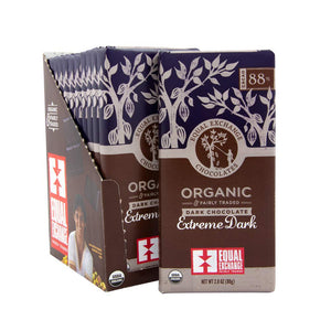 Equal Exchange Organic Chocolate Extreme Dark Bar, 2.8 oz
 | Pack of 12