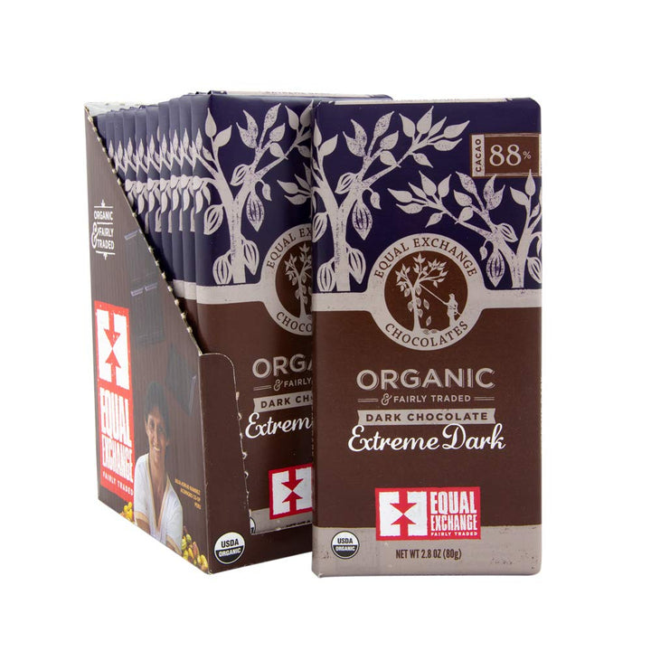 Equal Exchange Organic Chocolate Extreme Dark Bar, 2.8 oz
 | Pack of 12 - PlantX US